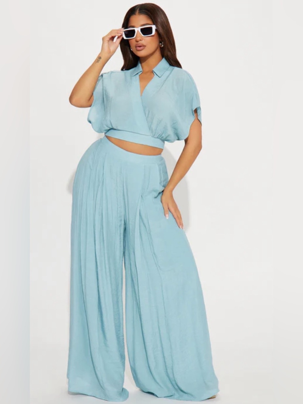 Fashion Nova Gauze Pants Set